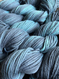 marianas trench | Hand Dyed Cotton Yarn | Navy Slate Blue Cool Denim | Deep Ocean Crochet Yarn | 100g/160yds