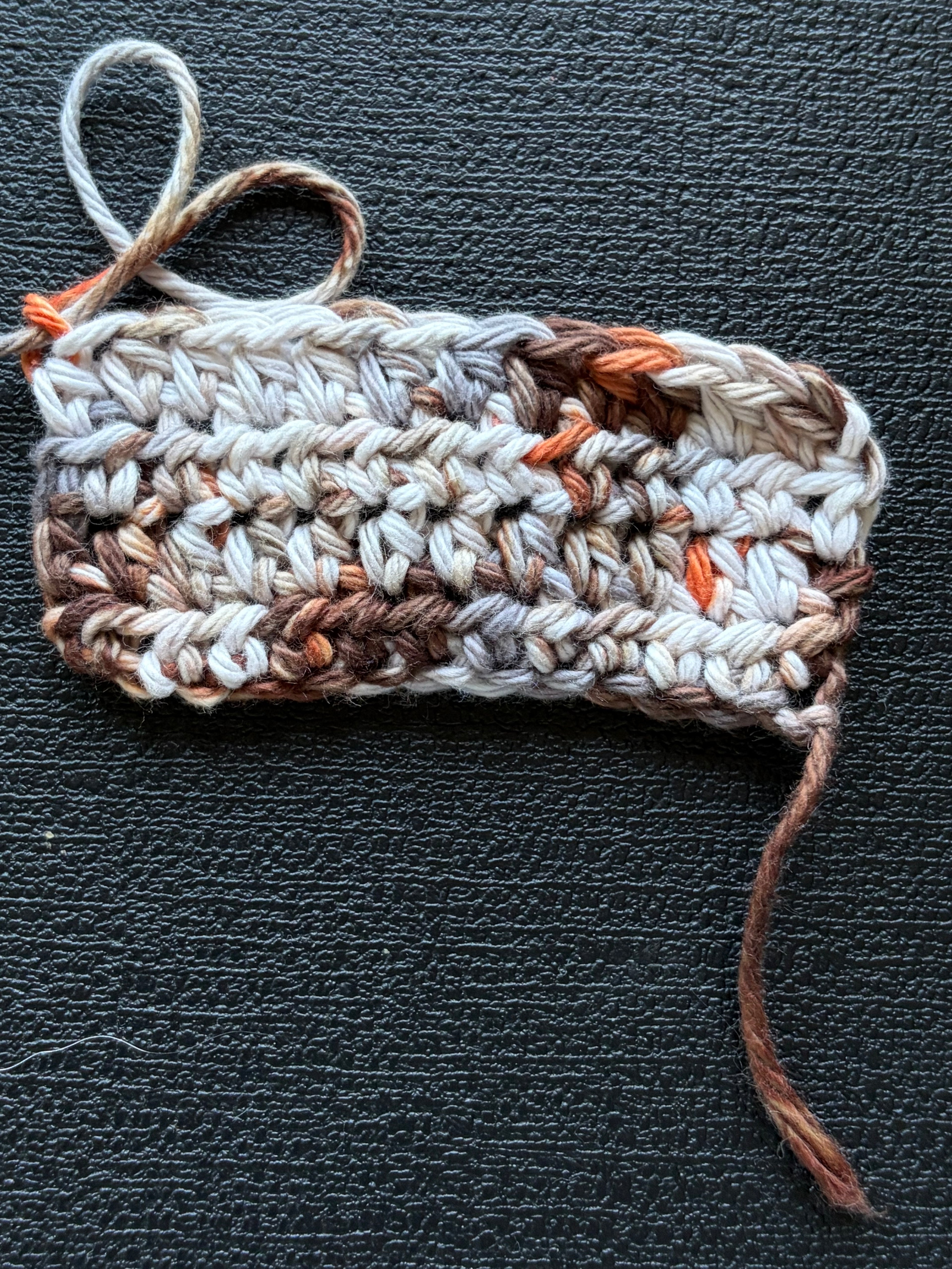 sardonyx | Hand Dyed Cotton Yarn | Orange Brown Taupe Grey August Birthstone | Crochet Yarn | 100g/160yds