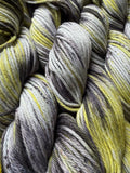 loyal badger | Hand Dyed Cotton Yarn | Yellow Black Wizard-Themed | Crochet Yarn | 100g/160yds