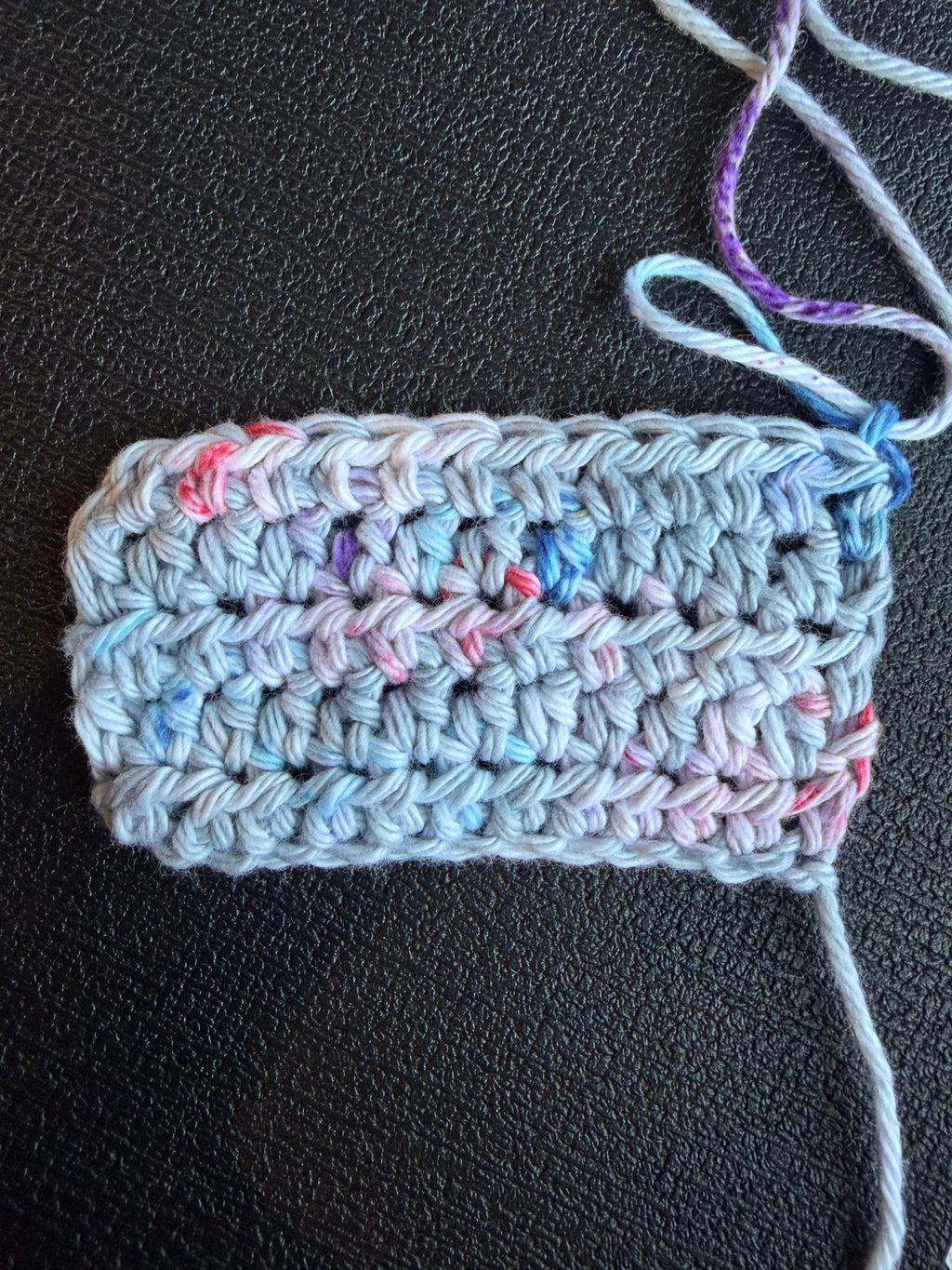 frosted florals | Hand Dyed Cotton Yarn | Misty Grey Rainbow Speckle | Indie Dyer | 100g/160yds