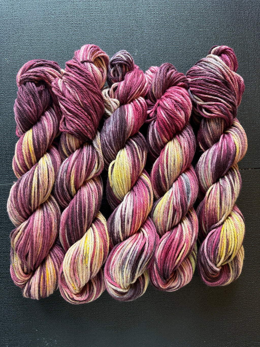 fearless lion | Hand Dyed Cotton Yarn | Burgundy Grey Golden Yellow | Crochet Yarn | 100g/160yds