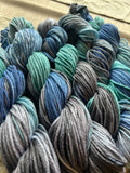 Poseidon's Shipwreck | Hand Dyed Cotton Yarn | Ocean Blue Teal Black | Nautical Crochet Yarn | 100g/160yds