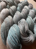 Stormy Seas | Hand Dyed Cotton Yarn | Grey Blue Green Ocean Cliffs | Moody Crochet Yarn | 100g/160yds