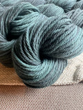 the second sin (envy) | Hand Dyed Cotton Yarn | Moody Forest Green Black Speckle | Gothic Crochet Yarn | 100g/160yds